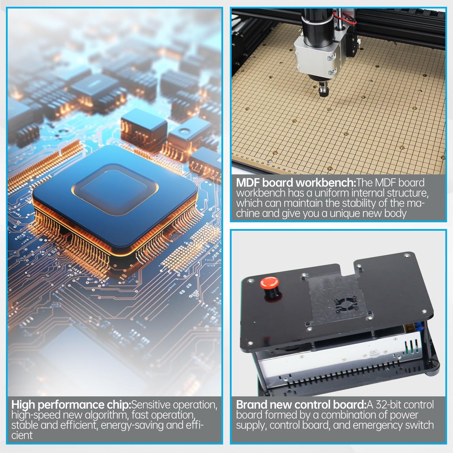 CNCTOPBAOS 4540 CNC Router Machine,500W Spindle 11000rpm,GRBL 3-Axis Milling Engraving Machine w/Offline Controller/E-Stop/Limit Switches Cutting CNCTOPBAOS