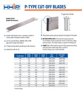 HHIP 2000-7025 1/8 x 1/2 x 4-1/2 Inch 5% Cobalt P3S Style Parallel Type Cut-Off Blade HHIP
