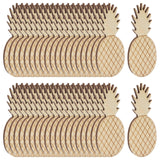 Honbay 100PCS Pineapple Unfinished Blank Wood Pieces Wood Slices Wood Chips Wooden Pineapple Shaped Embellishments Fruit Wood Cutouts Ornaments for HONBAY