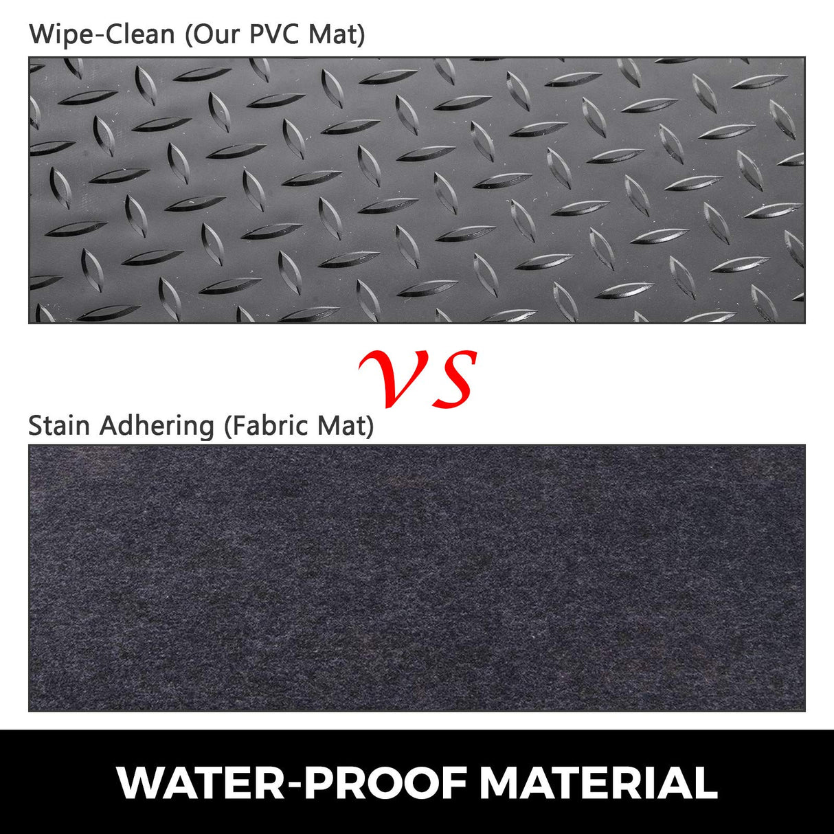 Happybuy 2 Rolls Garage Floor Mats, 17 x 3.6 Ft Garage Mat, 2.5mm Thickness Black Diamond Plate Flooring Mats, Water/Stain Resistant PVC Garage Mats Happybuy
