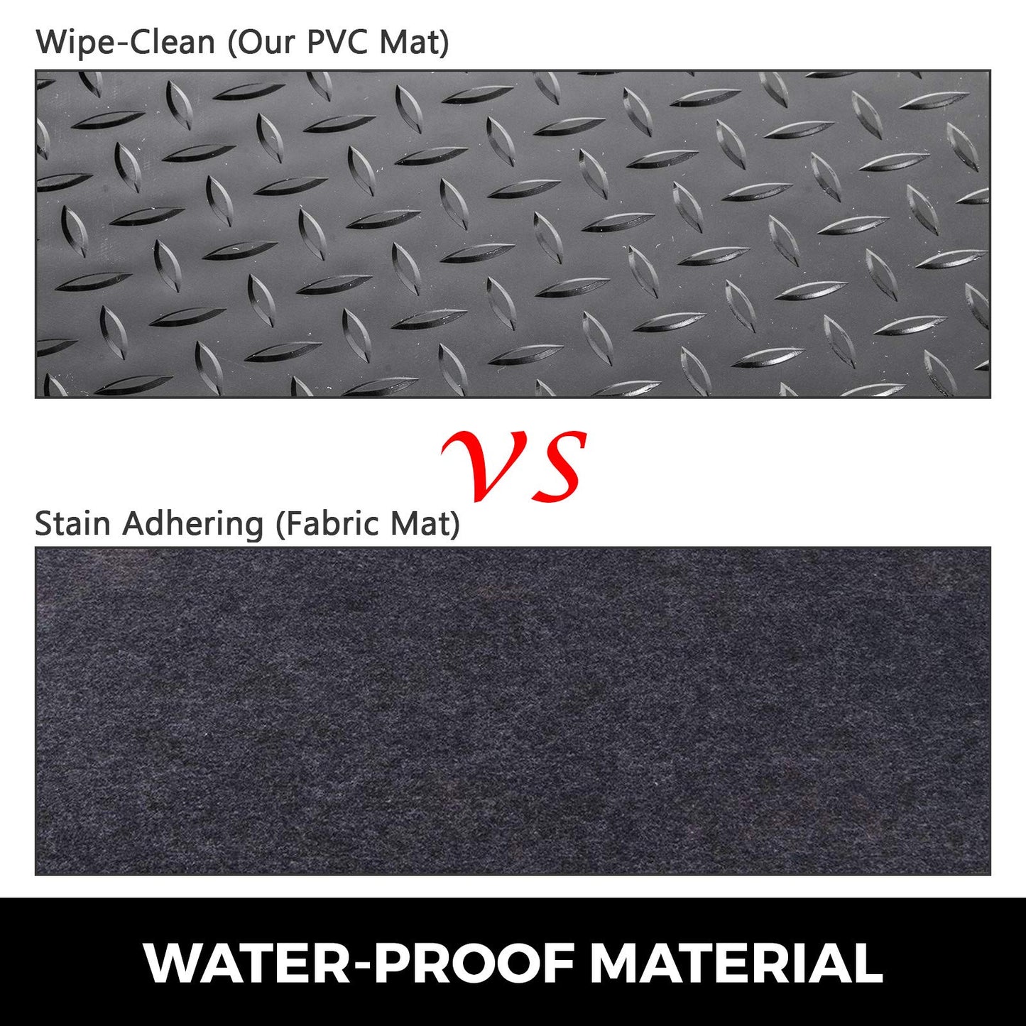 Happybuy 2 Rolls Garage Floor Mats, 17 x 3.6 Ft Garage Mat, 2.5mm Thickness Black Diamond Plate Flooring Mats, Water/Stain Resistant PVC Garage Mats