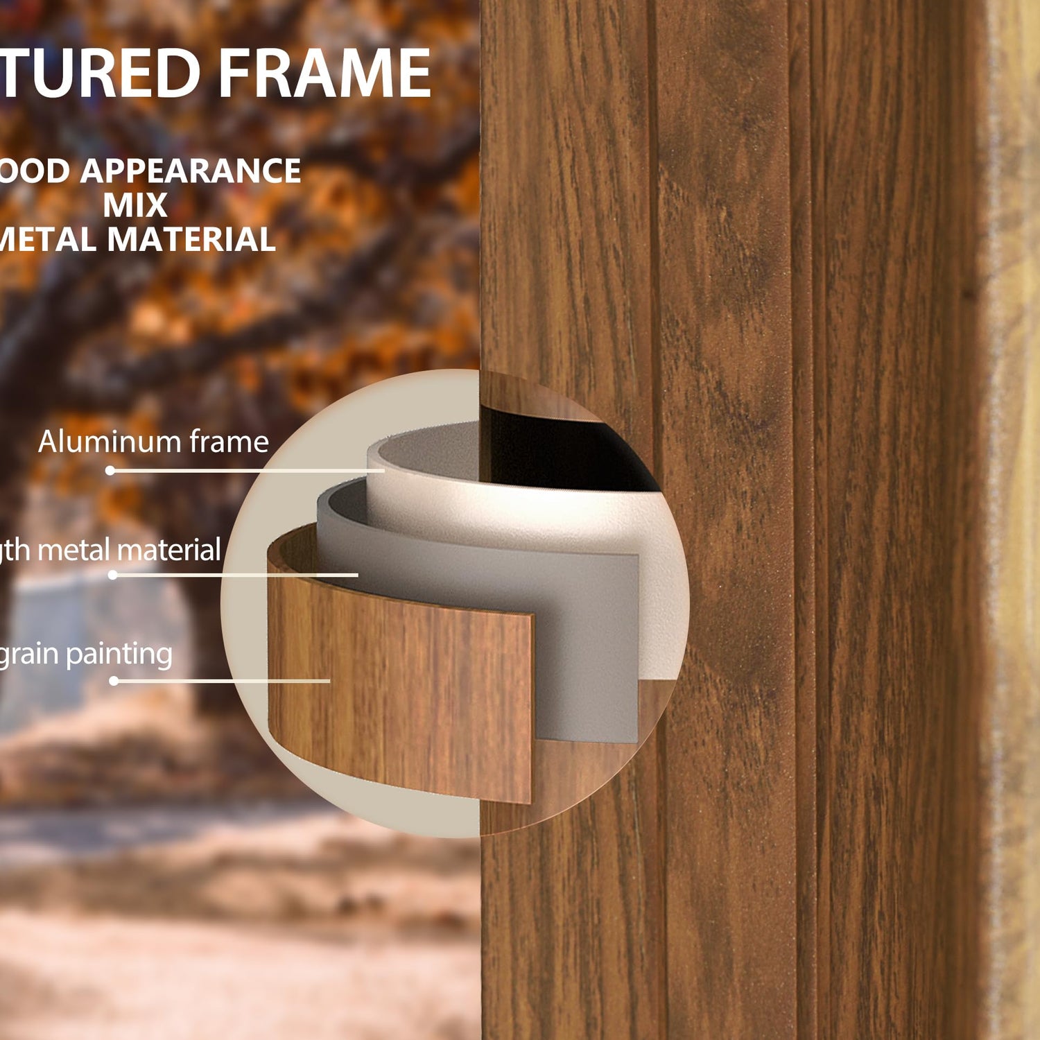 PURPLE LEAF 12' X 20' Outdoor Hardtop Gazebo for Patio Galvanized Steel Double Roof Permanent Canopy Teak Finish Coated Aluminum Frame Pavilion PURPLE LEAF