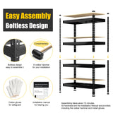 PrimeZone 4 Tier 36" W x 16" D x 55" H Storage Shelves - Adjustable Garage Storage Shelving, Heavy Duty Metal Storage Utility Rack Shelf Unit for PrimeZone