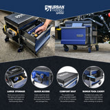 URBANTRANSIT Sidekick Heavy Duty Shop Stool - 500 Lb Capacity Rolling Stool for the Garage and Workshop with Toolbox Storage and 360 Degree Swivel URBANTRANSIT