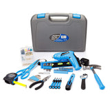 Cartman 149 Piece Tool Set General Household Hand Tool Kit with Cordless Screwdriver Blue CARTMAN