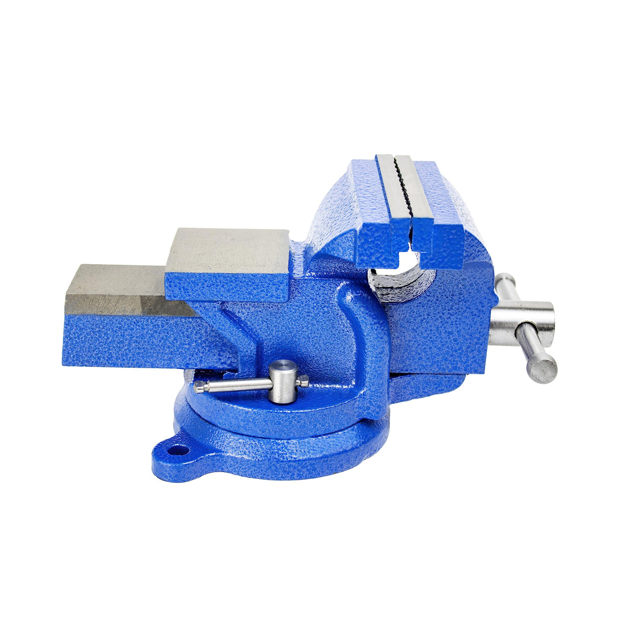 HFS (R) 5" Heavyduty Bench Vise Anvil Forged.360 Swivel Locking Base Desktop Clamp (16LBS), FS Blue Design HFS