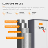 INTERGREAT Metal Storage Cabinet with Lock, 72" H Garage Storage Cabinets with Doors and Adjustable Shelves, Black Lockable Steel Supply Cabinet for INTERGREAT