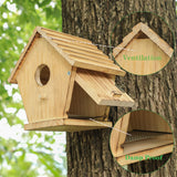STARSWR Bird House,Outdoor Bluebird House for Outside Clearance,Wooden Birdhouse Finch Cardinals Hanging Birdhouse Nesting Box for Wild Bird Viewing STARSWR