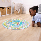 Melissa & Doug Round The Shore Tracks Cardboard Jigsaw Floor Puzzle and Wind-Up Vehicles – 48 Pieces, for Boys and Girls 3+ - FSC-Certified Materials Melissa & Doug