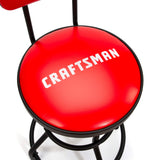 Craftsman Adjustable Height Work Shop Stool, 29 to 34-inches Tall, Rip-Resistant Padded Vinyl Seat, 300-lb Capacity, 360-degree Footrest, Non-Marring Craftsman