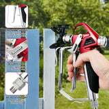 DUSICHIN Airless Paint Spray Gun High Pressure 3600 PSI Reversible 517 Nozzle Tip Guard Swivel Joint with 10 inches Extension Pole for Airless Paint DUSICHIN