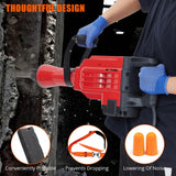 3600W Demolition Jack Hammer, Jack Hammer Concrete Breaker Tool Kit, 6pcs Chisels Bit Set W/Case, Noise-Canceling Earplug, Shoulder Strap Aprafie