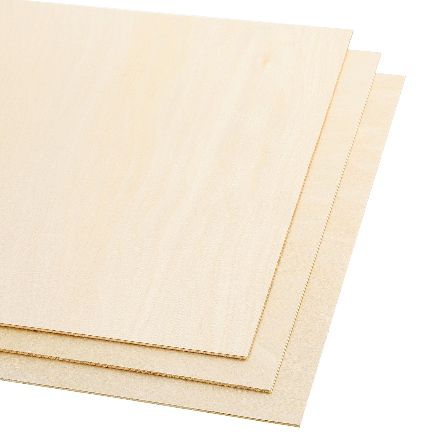 Baltic Birch Plywood - 1/8 Inch Thickness - 12" x 12" Square Wood Sheets for Laser Cutting, CNC Cutting and Crafts - Pack of 20 TX liteart