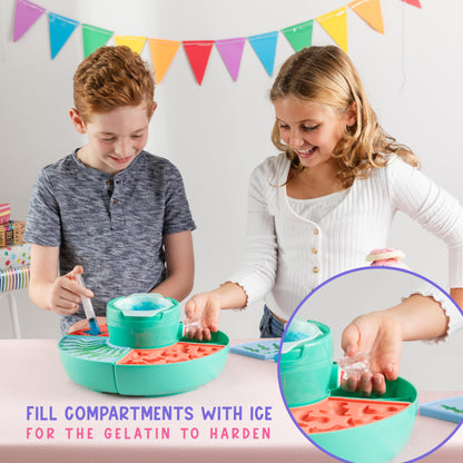 Gummy Candy Making Kit for Kids & Adults - 4 Mold Shapes, Heating Base – Gummy Bear, Candy Lab Machine Maker – Unique Fun Gifts for Kids Ages 6+