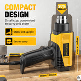 SEEKONE 1800W Heat Gun Compact Design Heavy Duty Hot Air Gun Variable Temperature Control for 2-Temp Settings 122℉~1202℉（50℃- 650℃）with 4 Nozzles for SEEKONE