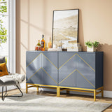 Tribesigns 59 in. Sideboard Storage Cabinet, Multi-Purpose Floor Cabinet with Doors and Adjustable Shelves, Modern Wood Buffet Cabinet for Living Tribesigns