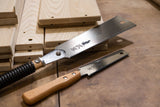 Set of 2 - Ryoba Japanese Pull Saw 9.5 Inch and Flush Cut Saw 6 Inch – Woodworking Tools Ryoba Table Saw – Steel Blades and Wood Handles, Handsaw 2 Clarke Brothers