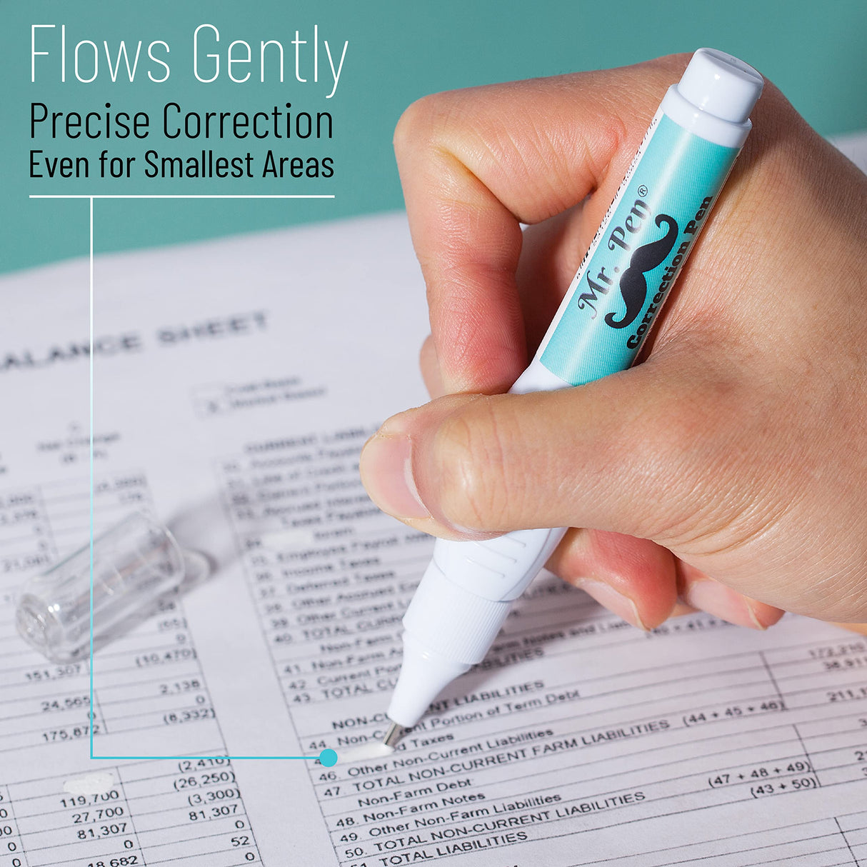 Mr. Pen- Correction Pen, Correction Fluid, Pack of 12, Correction liquid White, White Correction Fluid, White Fluid, White Out, Wipe Out Liquid, Wide Mr. Pen