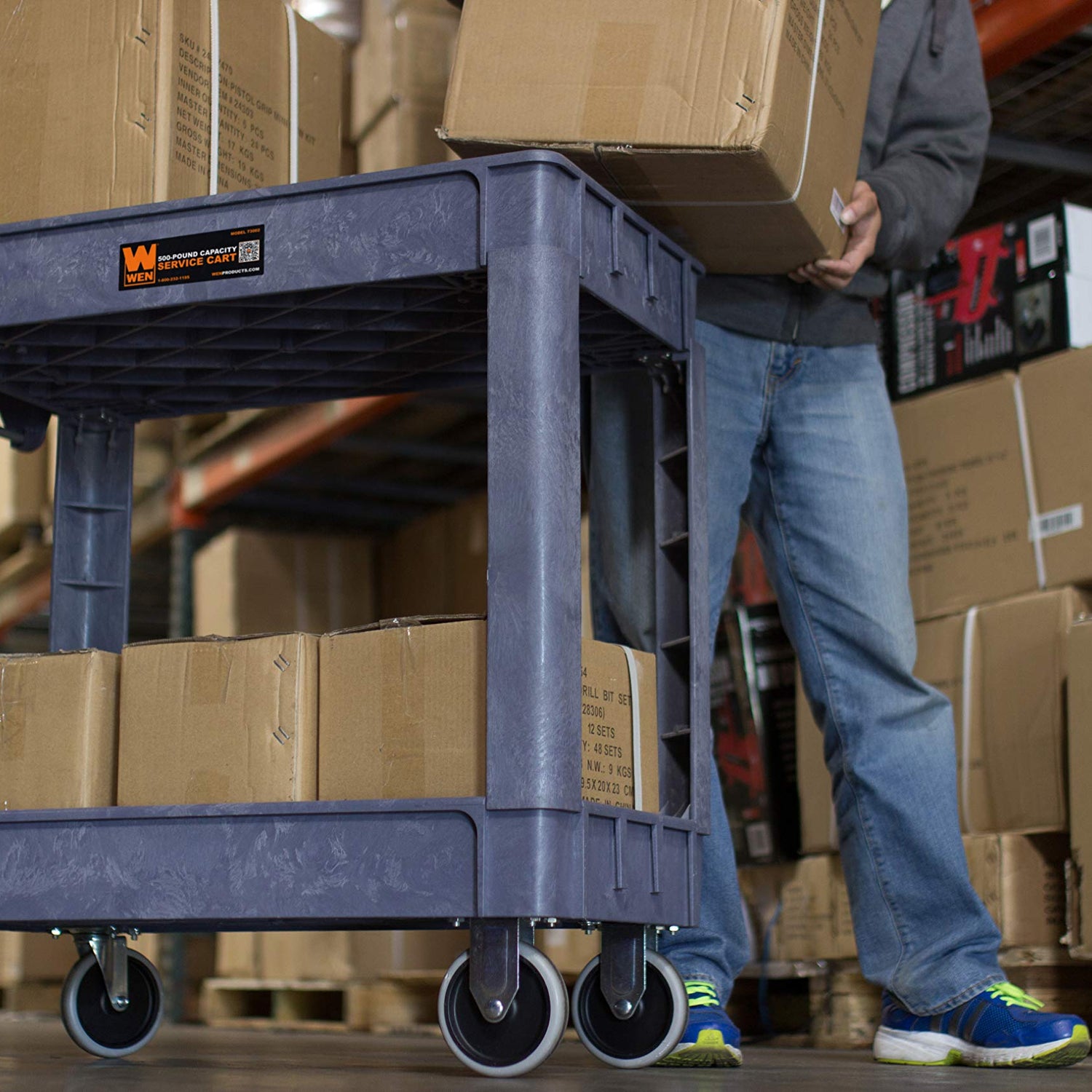 WEN Service Utility Cart, 500-Pound Capacity, 40 x 17-Inch WEN