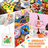 48 Colors Acrylic Paint Pens, Dual Tip Acrylic Paint Markers with Brush Tip and Fine Tip, Acrylic Pens for Rock Painting, Wood, Canvas, Stone, Glass, TANMIT