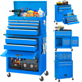 INTERGREAT Rolling Tool Chest with Wheels and 8 Drawers, Large Tool Cabinet with Drawers, Tool Storage Organizer Box with Key&Liner for Garage, INTERGREAT