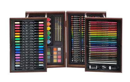 Art 101 Deluxe Art and Doodle Art Set, Assorted Colors, 168 Pieces (53168) - WoodArtSupply