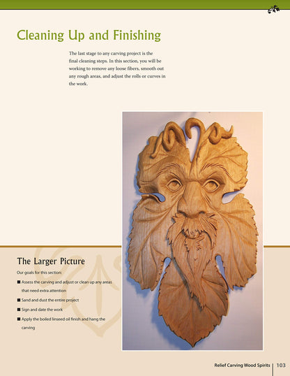 Relief Carving Wood Spirits, Revised Edition: A Step-By-Step Guide for Releasing Faces in Wood (Fox Chapel Publishing) Fully Detailed Wood Spirit