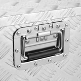 ARKSEN 30 Inch Heavy Duty Aluminum Trailer Tool Box Chest Box Pickup Truck Bed Storage Toolbox for RV, Truck, & Trailer with Side Handle, Lock and 2 ARKSEN