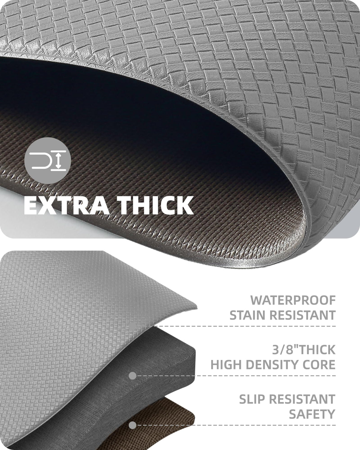 Color&Geometry Kitchen Rugs, Kitchen Runner Rug Kitchen Floor Mat, Cushioned Anti-Fatigue Kitchen Mat, Non Slip Waterproof Comfort Standing Padded, Color&Geometry