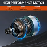 FICBXRA Utility Blower Fan 10 Inch Portable Axial Exhaust Fan 350W 1600CFM High Velocity Ventilator with 16FT Duct Hose for Exhausting & Ventilating FICBXRA