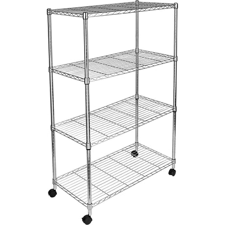 YSSOA 4-Tier Heavy Duty Storage Shelving Unit 1000Lb Capacity,Chrome,35.43" D x 17.72" W x 61.02" H inch YSSOA