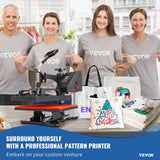 VEVOR Heat Press, 12x10in Heat Press Machine, Clamshell Sublimation Transfer Printer Fast Heat-up, Digital Precise Temperature Control, Vinyl Heat VEVOR