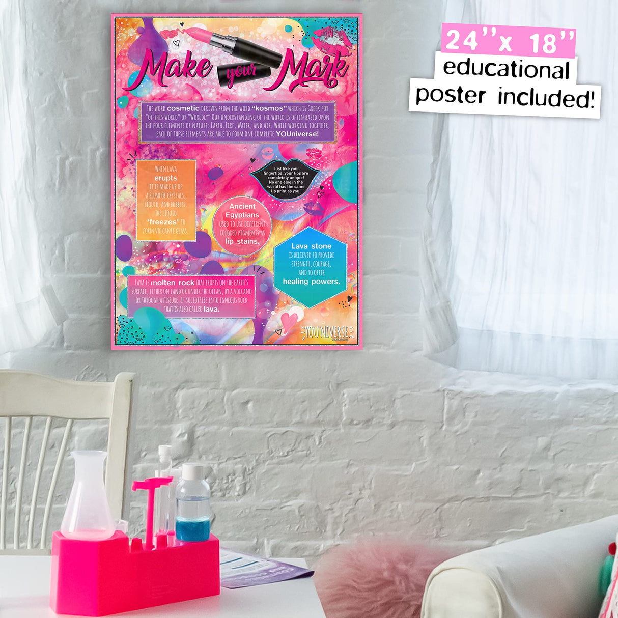 Just My Style You*niverse Lava Lip Gloss Lab, At-Home STEM Kits For Kids Age 6 And Up, Makeup Kits, DIY, Activities for Birthday Parties, Sleepovers Just My Style