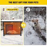 Insulated Outdoor Dog House with Liner for Winter Wooden Dog Kennel with All-Around Iron Frame,Waterproof Aivituvin