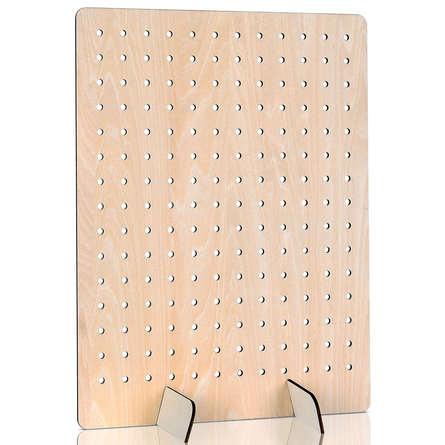 Wooden Pegboard Display Stand Retail Rack - Necklace Holder Earring Display Stands for Selling and Craft Shows - Jewelry, Pin, Stickers & Keychain Storage Standard