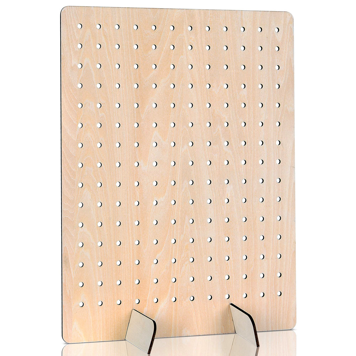 Wooden Pegboard Display Stand Retail Rack - Necklace Holder Earring Display Stands for Selling and Craft Shows - Jewelry, Pin, Stickers & Keychain Storage Standard