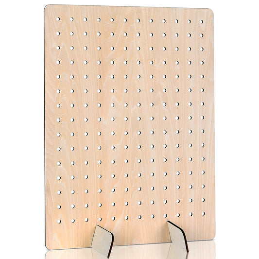 Wooden Pegboard Display Stand Retail Rack - Necklace Holder Earring Display Stands for Selling and Craft Shows - Jewelry, Pin, Stickers & Keychain - WoodArtSupply