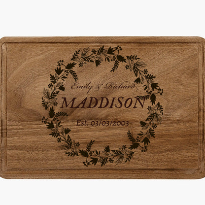 Personalized Cutting Board, Wedding Gift, Customized Chrismas Gifts, Anniversary Gifts for Her, Anniversary Gifts for Couple, Bridal Shower Gifts,
