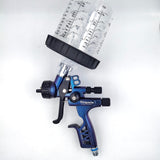HVLP 6800B Spray Gun 1.3mm with no wash Cup and Adapter car spayer Painting Tool Spray air Paint Gun Airbrush Low Pressure 260L/MIn (Blue) Fivean