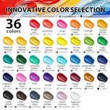 52 PCS Acrylic Paint Set with 12 Brushes, 2 Knives and Palette, 36 Colors (2oz/60ml) Art Craft Paints Gifts for Adults Kids Artists Beginners, Art VigorFun