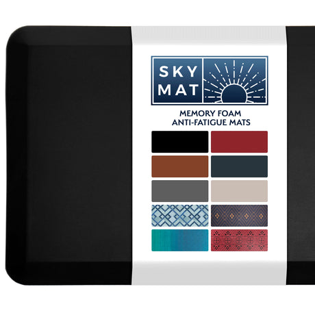 Sky Solutions Anti Fatigue Floor Mat - 3/4" Thick Cushioned Kitchen Rug, Standing Desk Mat - Comfort at Home, Office, Garage - Non Slip, Durable and Sky Solutions