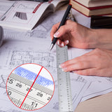 Metal Ruler:[6+12+18 Inch] Stainless Steel Metal Ruler with Cork Backing Non-Slip Rulers with Inch and Centimeters Metal Ruler 6 Inch 12 Inch 18inch Btanadi