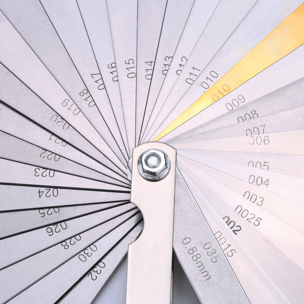 32 Blades Steel Feeler Gauge Dual Marked Metric and Imperial Measuring Tool Hotop