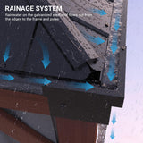 VONZOY Hardtop Gazebo 12x16, Wooden Coated Outdoor Gazebo with Galvanized Steel Double Roof, Aluminum Frame Pavilion, Pergola for Patio Lawn, VONZOY