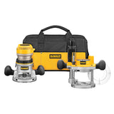 DEWALT Router, Fixed and Plunge Base Kit, Soft Start, 12-Amp, 24,000 RPM, Variable Speed Trigger, Corded (DW618PKB) DEWALT