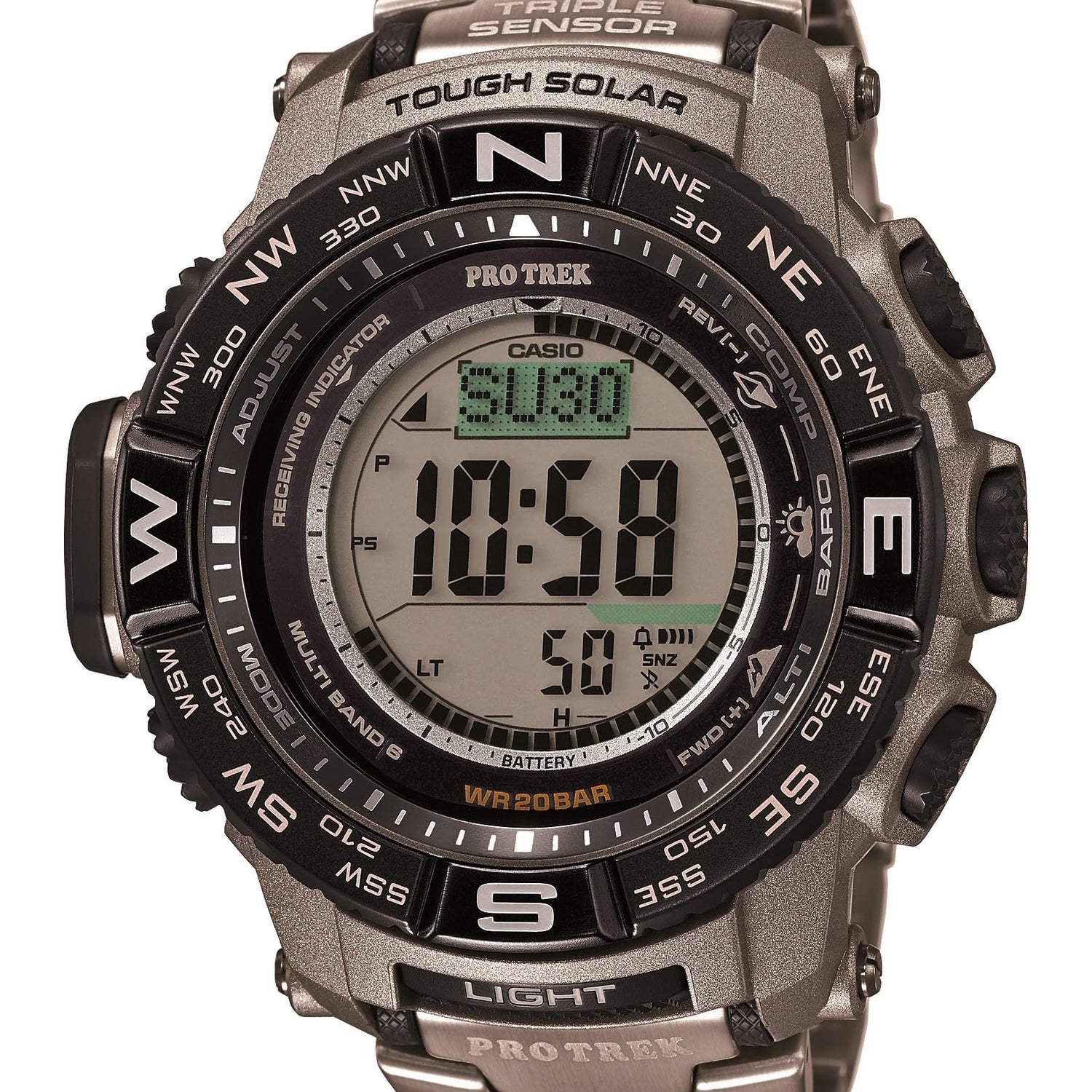 Casio Men's Pro Trek PRW-3500T-7CR Tough Solar Triple Sensor Digital Sport Watch Casio