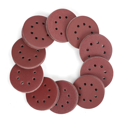 WORKPRO 150-piece Sanding Discs Set - 5-Inch 8-Hole Sandpaper 10 Grades Include 60, 80, 100, 120, 150,180, 240, 320, 400, 600 Grits for Random