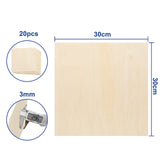 Baltic Birch Plywood - 1/8 Inch Thickness - 12" x 12" Square Wood Sheets for Laser Cutting, CNC Cutting and Crafts - Pack of 20 TX liteart
