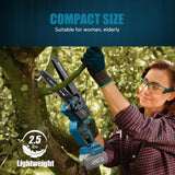ZUYIYI Mini Chainsaw Cordless 6 Inch & 8 Inch for Makita 18V Battery, Brushless Handheld Chain Saw with Oiler Electric Chainsaw for Garden Courtyard ZUYIYI