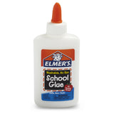 Elmer's bundle Washable Liquid School Glue, White, Dries Clear, 4 fl oz Plus Disappearing Purple Elmer's School Glue Stick, 7g, 2pk Elmer's
